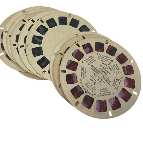 Vintage Disney View Master Viewer w 10 Cinderella Pluto Mickey Mouse Reels - Picture 2 of 3